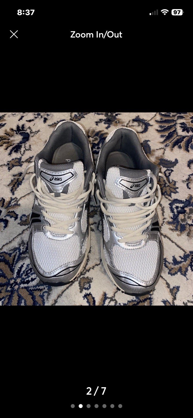 ASICS Men’s Gel-Kayano 14 Sneakers White Graphite Grey, Size 8.5