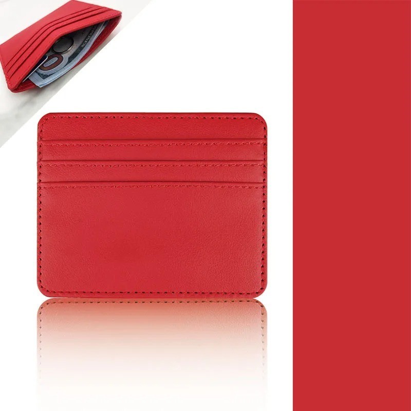 PU Leather ID Card Case – Slim Multi-Slot Holder for Bank/Credit Cards