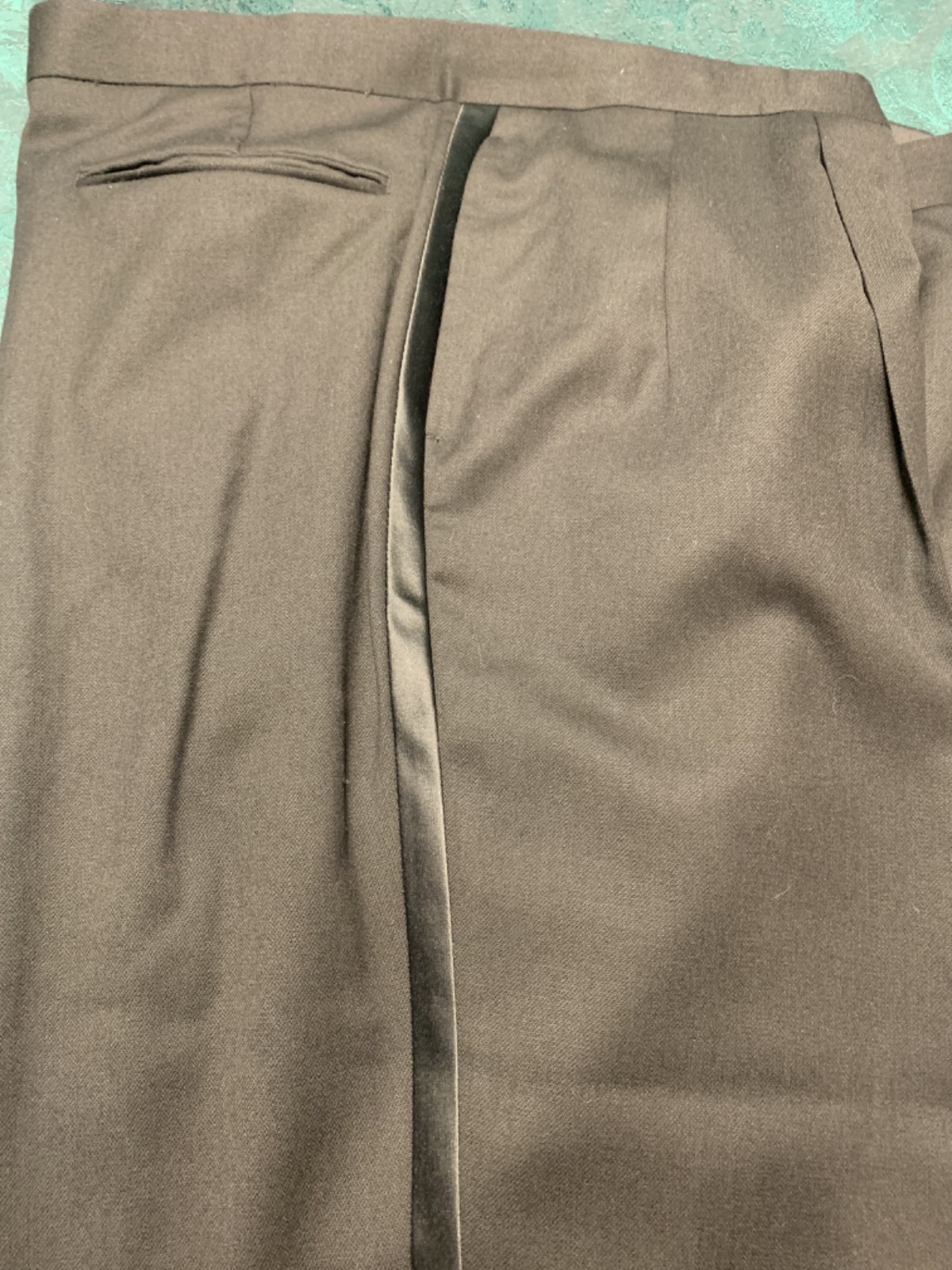 Versini Tuxedo & Cumberbun Black Size 52 Jacket 48 Pants 100% Worsted Wool