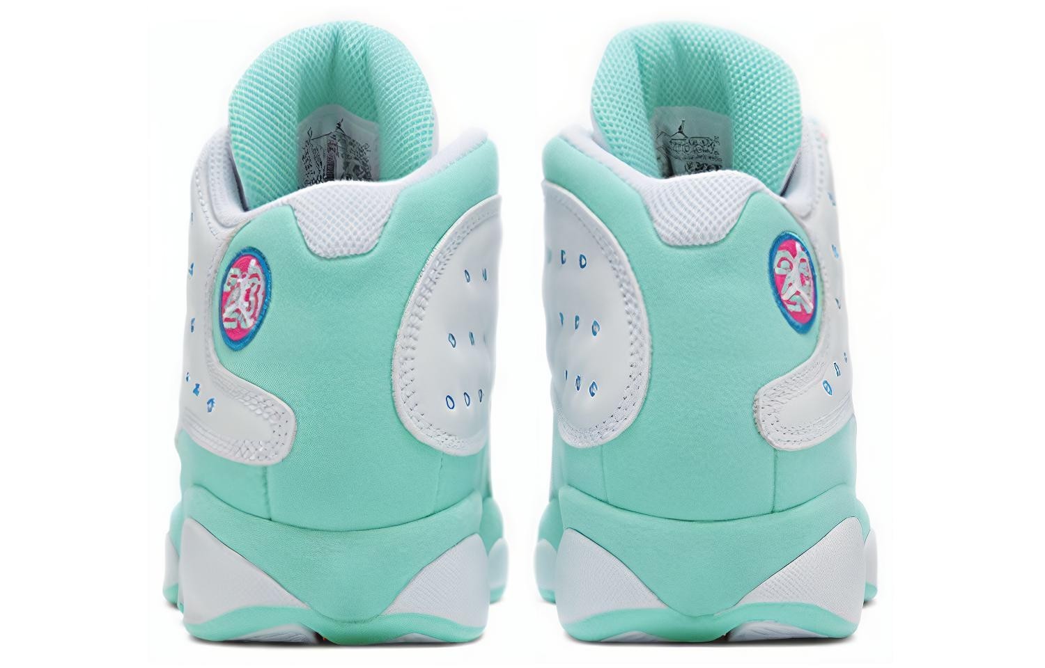 Jordan 13 Retro White Soar Green Pink GS 439358-100