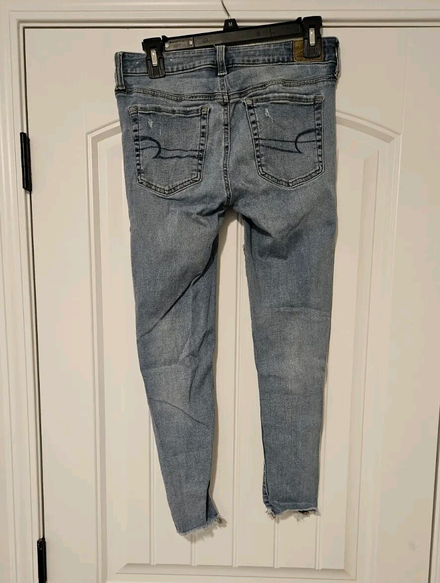 American Eagle Women Size 6 Short Jean Blue Next Level Stretch RN 54485 CA 03873