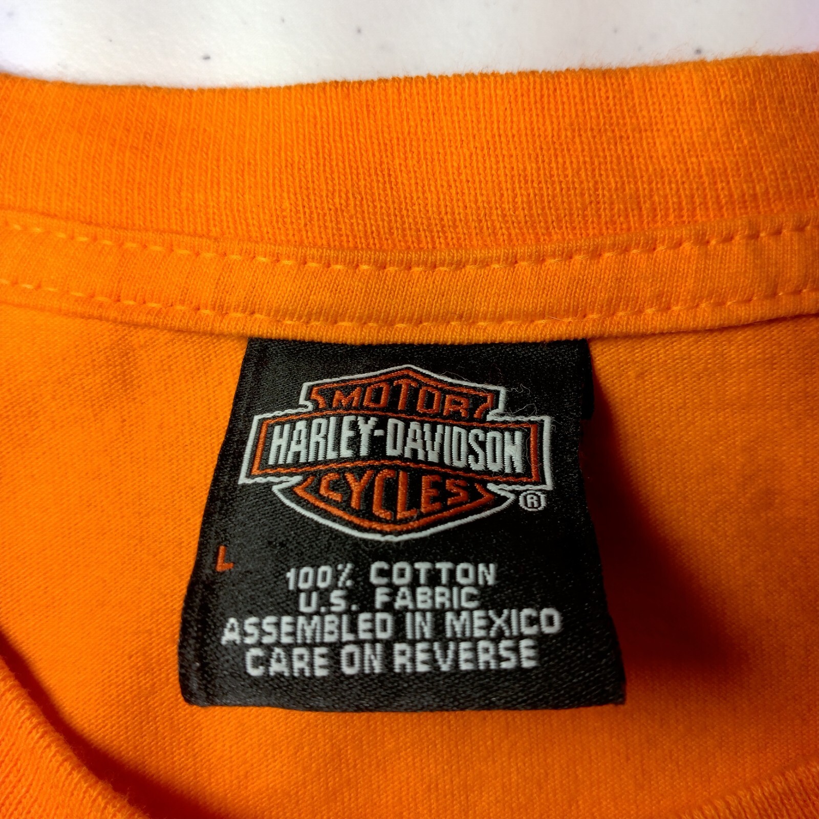 Coxs Harley Davidson Shirt Men Large Rock Hill SC Orange Motorcycle Biker Moto
