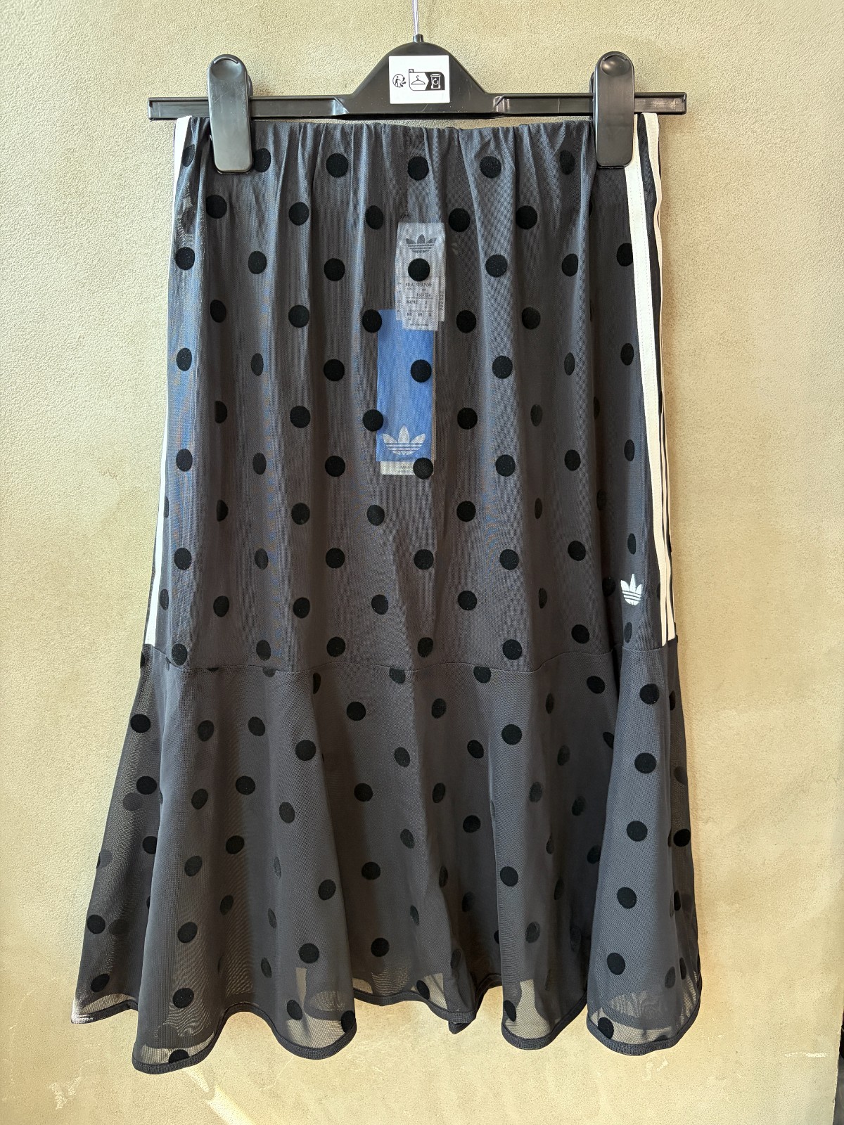 adidas Originals Sheer Polka Dot Skirt Women Lifestyle Casual AsiaFit NWT KV1177