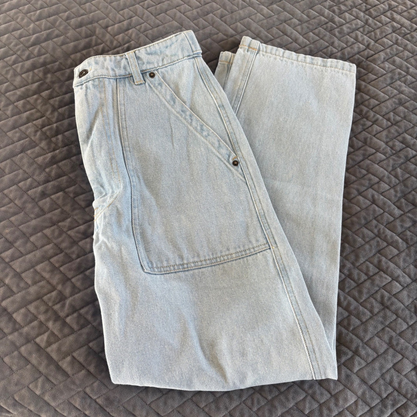 Blue Savvy Denim high waisted Straight Leg Distressed Raw Hem Jeans Size 5/27