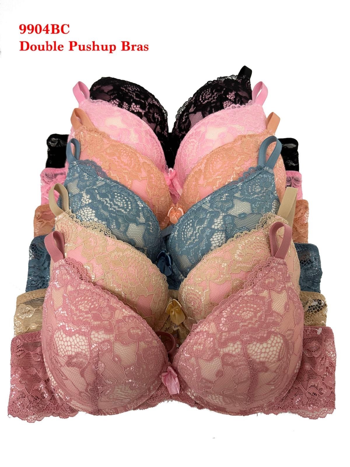 EXTREME DOUBLE PUSH UP Add 2 Cup Sizes Push-Up Bra Padded FREE RETURN 1,3 or 6pc