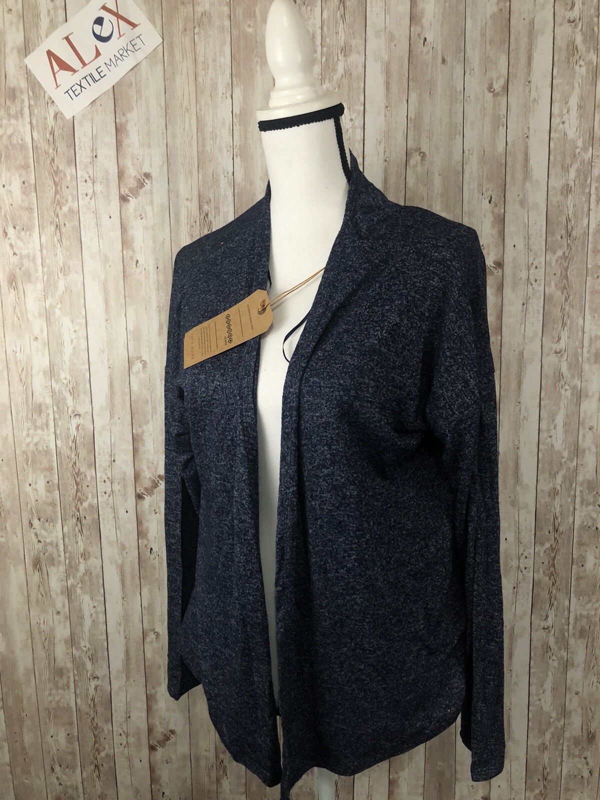 Bonobo Cardigan Womens Extra Large Sweater Open Front Blue Pullover N125