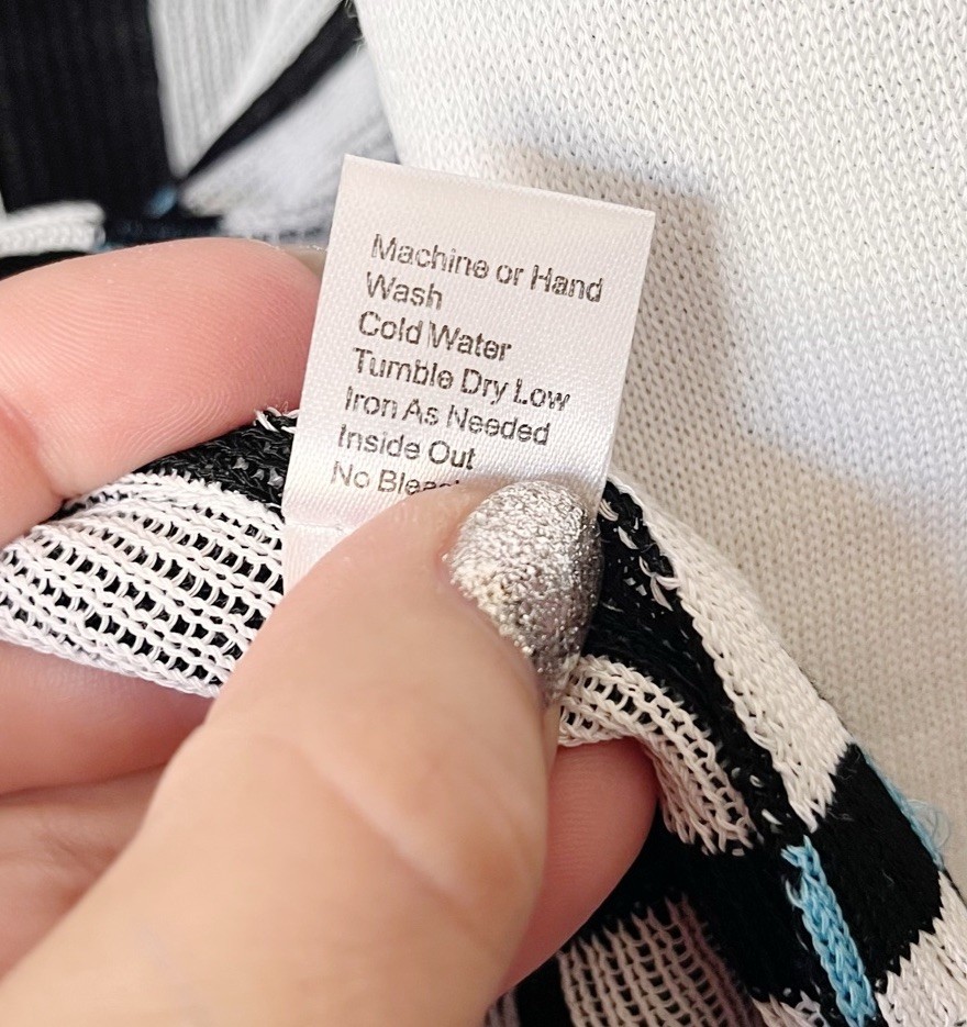 Ming Wang Checked 3/4 Sleeve Cardigan Jacket Black White Blue Size Medium