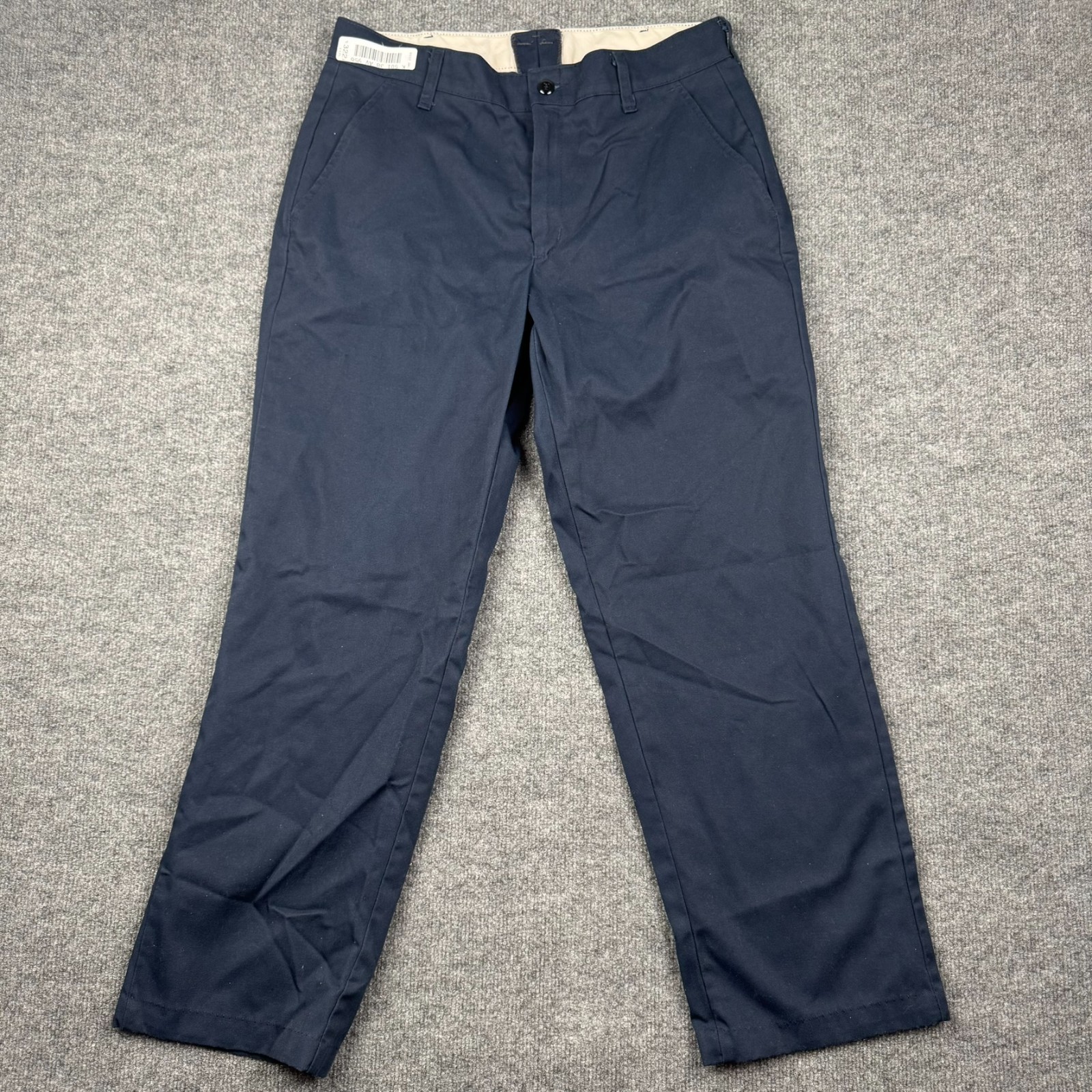 Red Kap Men’s Work Pants Size 34 Navy Blue PT20NV0 Industrial Flat Front Twill