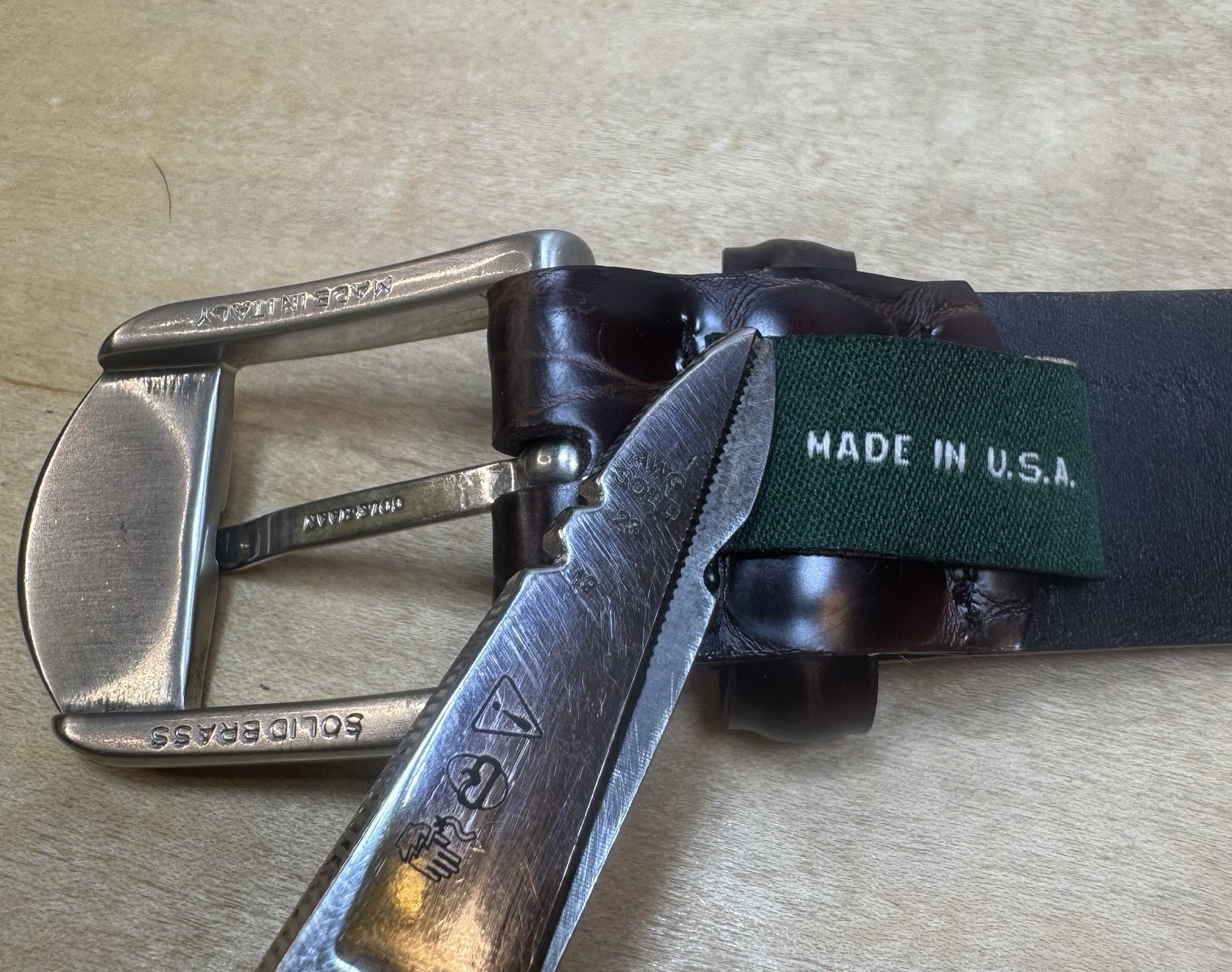 Cole Haan SET OF 2 Size 30 Men’s Leather Croc Embossed Belts 1 Black 1 Brown