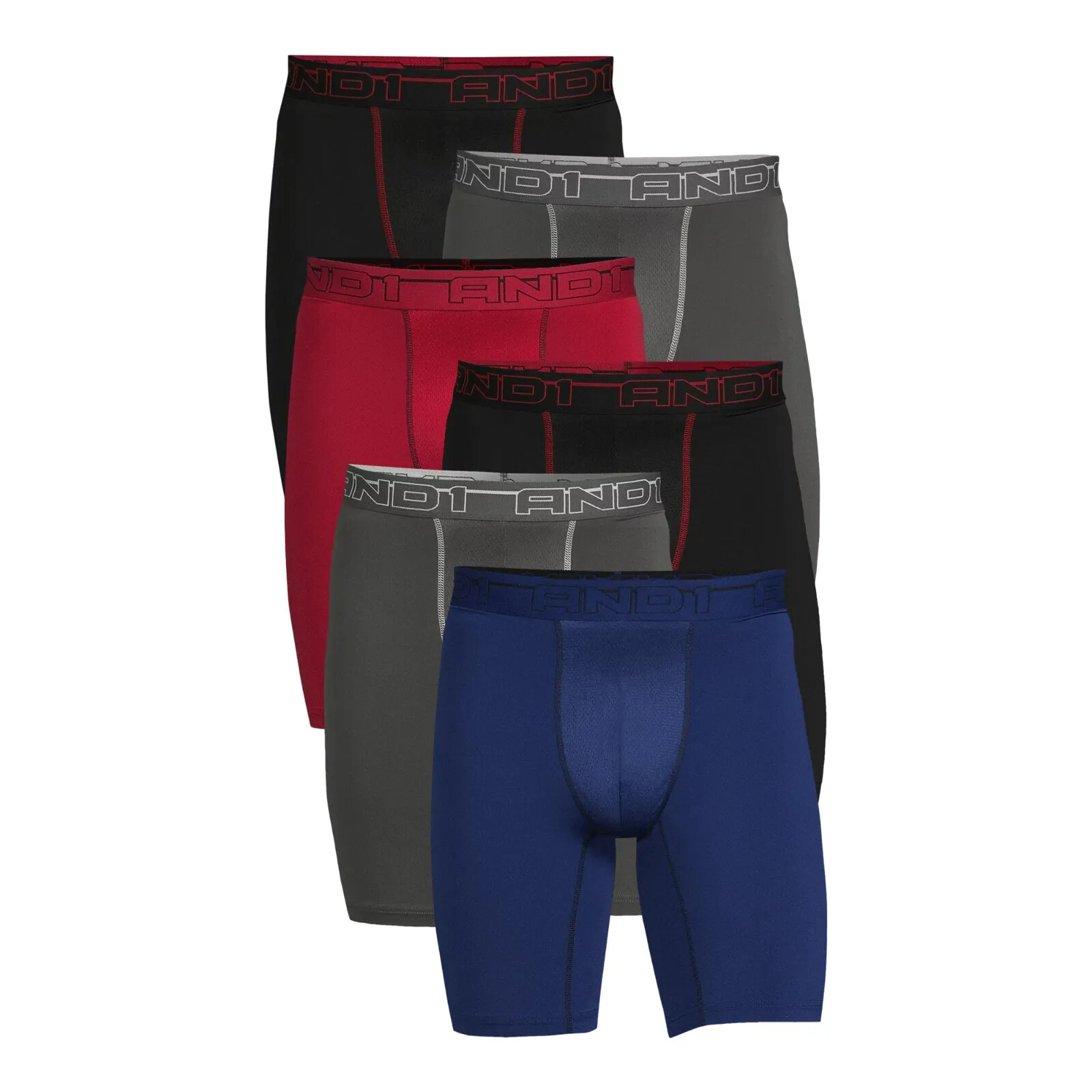 Choose Size 6-Pairs And1 ProPlatinum Underwear Long Leg 9″ Boxer Briefs Athletic