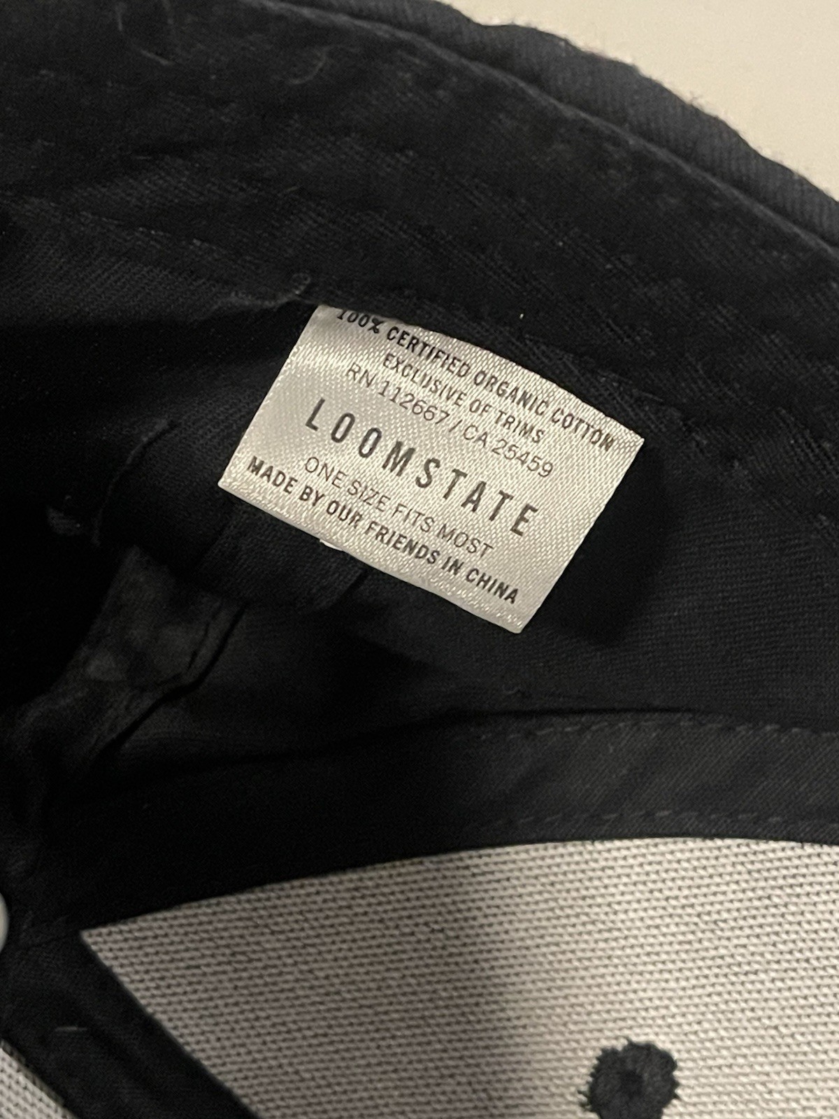 Loomstate Chipotle Black Solid Baseball Cap Hat Unisex Adults One Size Fits Most