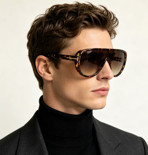Gucci GG1142S Metal Sunglasses Gold Frame Purple Gradient Lens 56-19-145