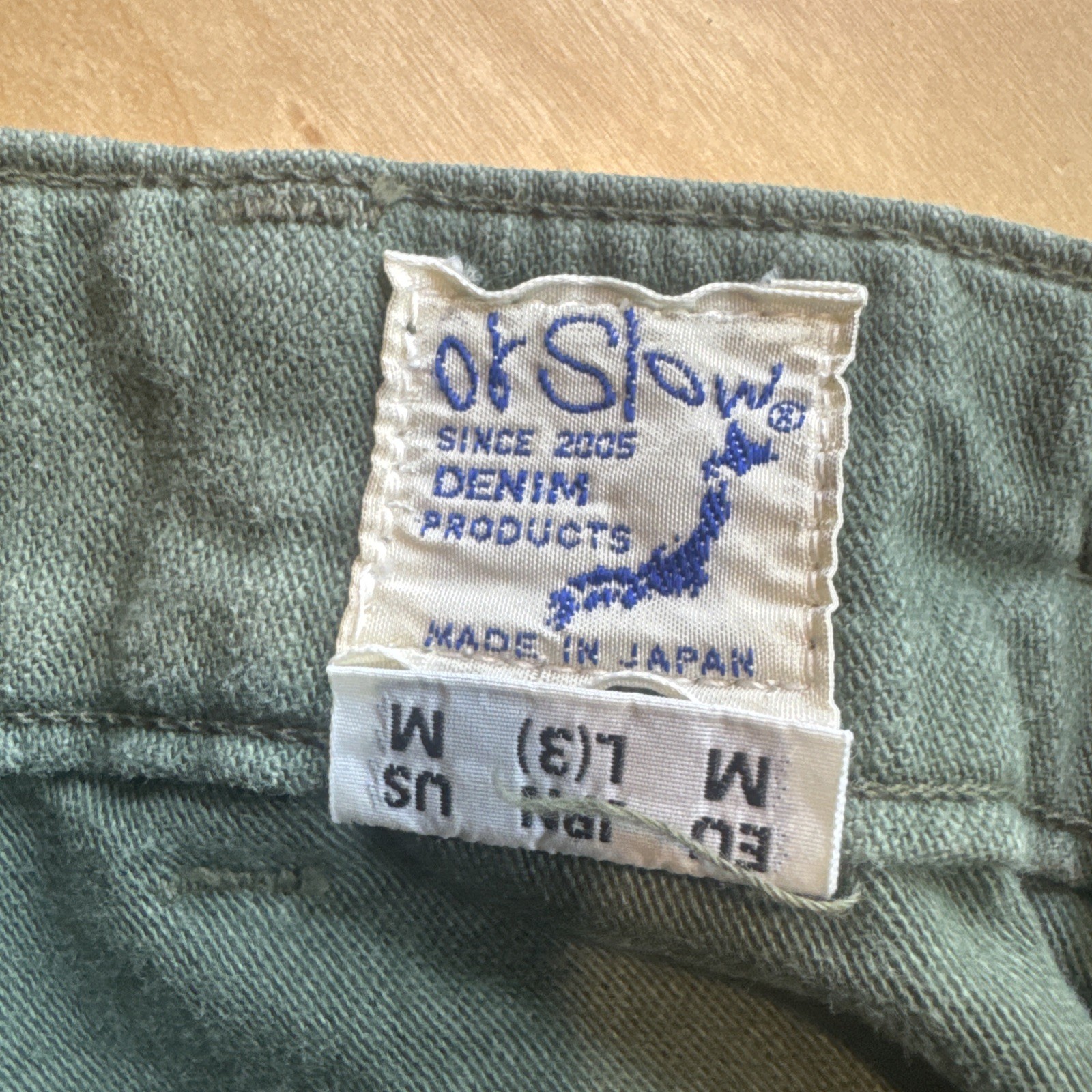 Orslow Men’s Reverse Sateen Fatigue Pants Regular Fit Size M Japan L(3)