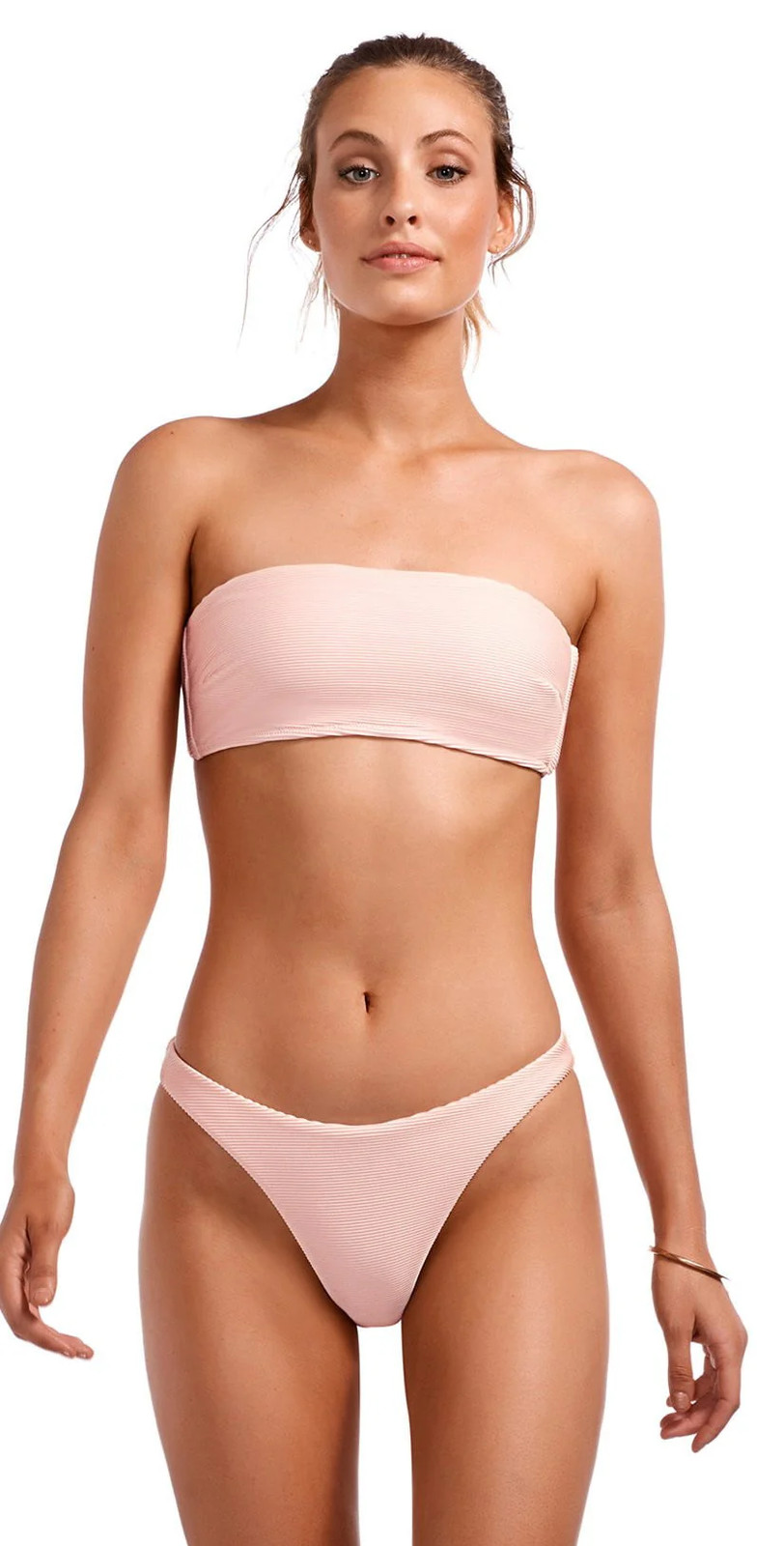 Vitamin A BioRib Perla Rose High Leg Bikini Bottom