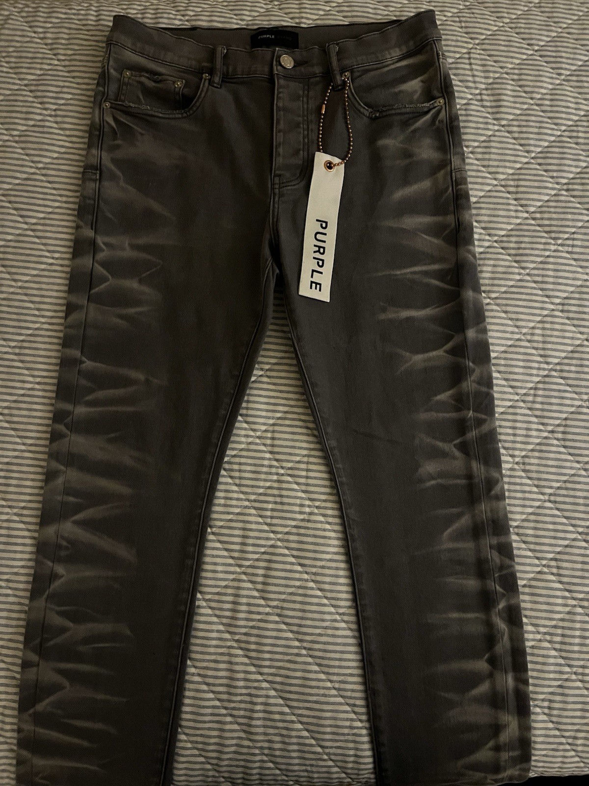 PURPLE BRAND Men’s Gray Denim Skinny Jeans