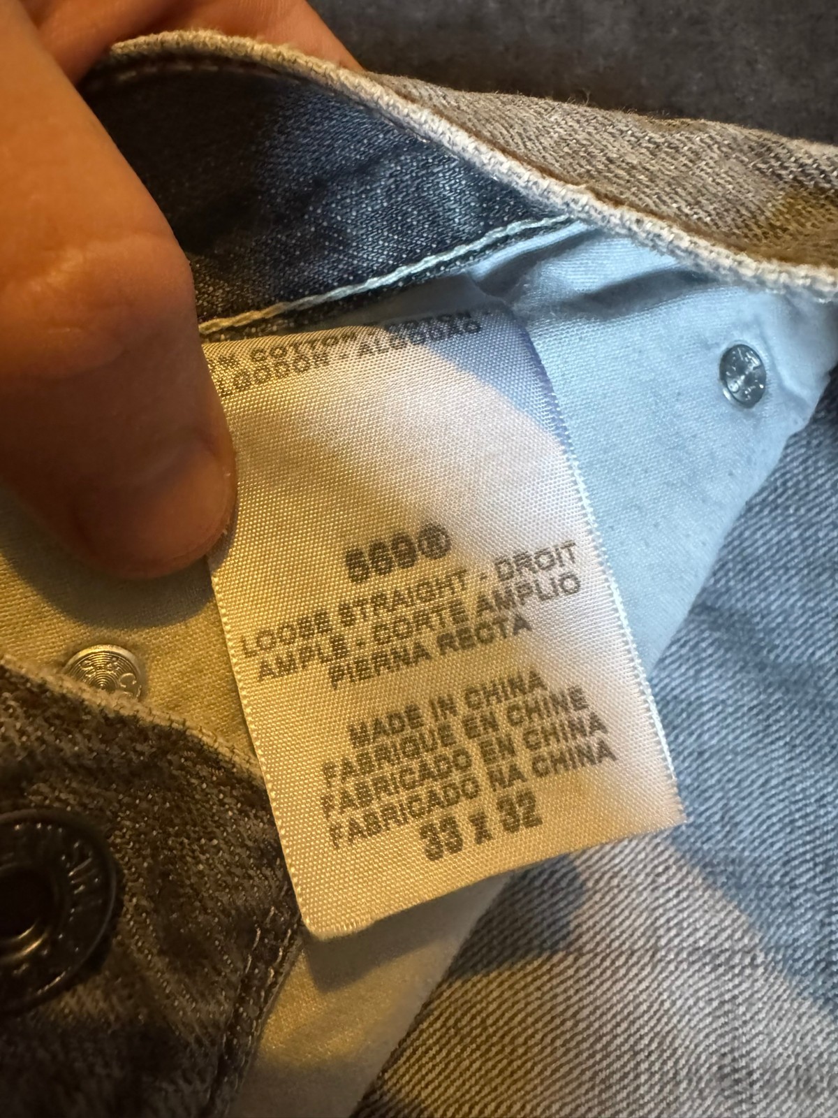 LEVIS VINTAGE 569 LOOSE STRAIGHT GRAY JEANS 33X32 MENS BAGGY Y2K