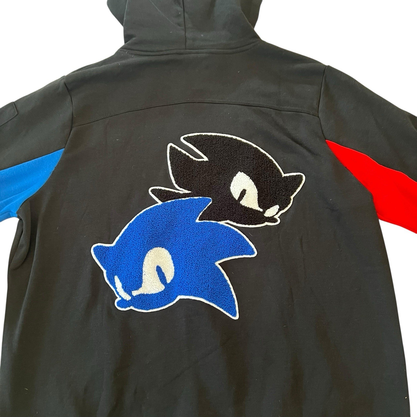 Official Sonic The Hedgehog 3 Shadow Zip Up Split Sega Game Hoodie Men’s Size L