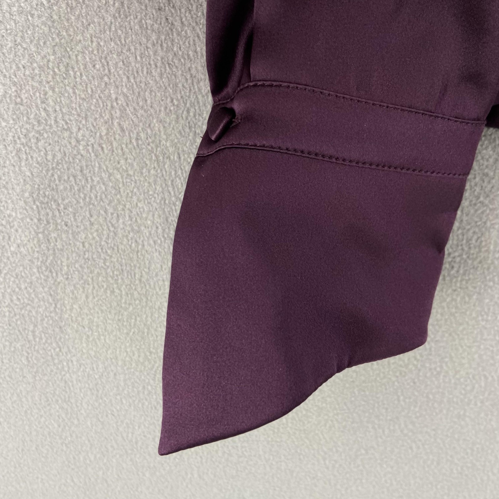Lafayette 148 Blouse Womens 4 Purple Silk Ruffle Royal Whimsigoth Fairy Office