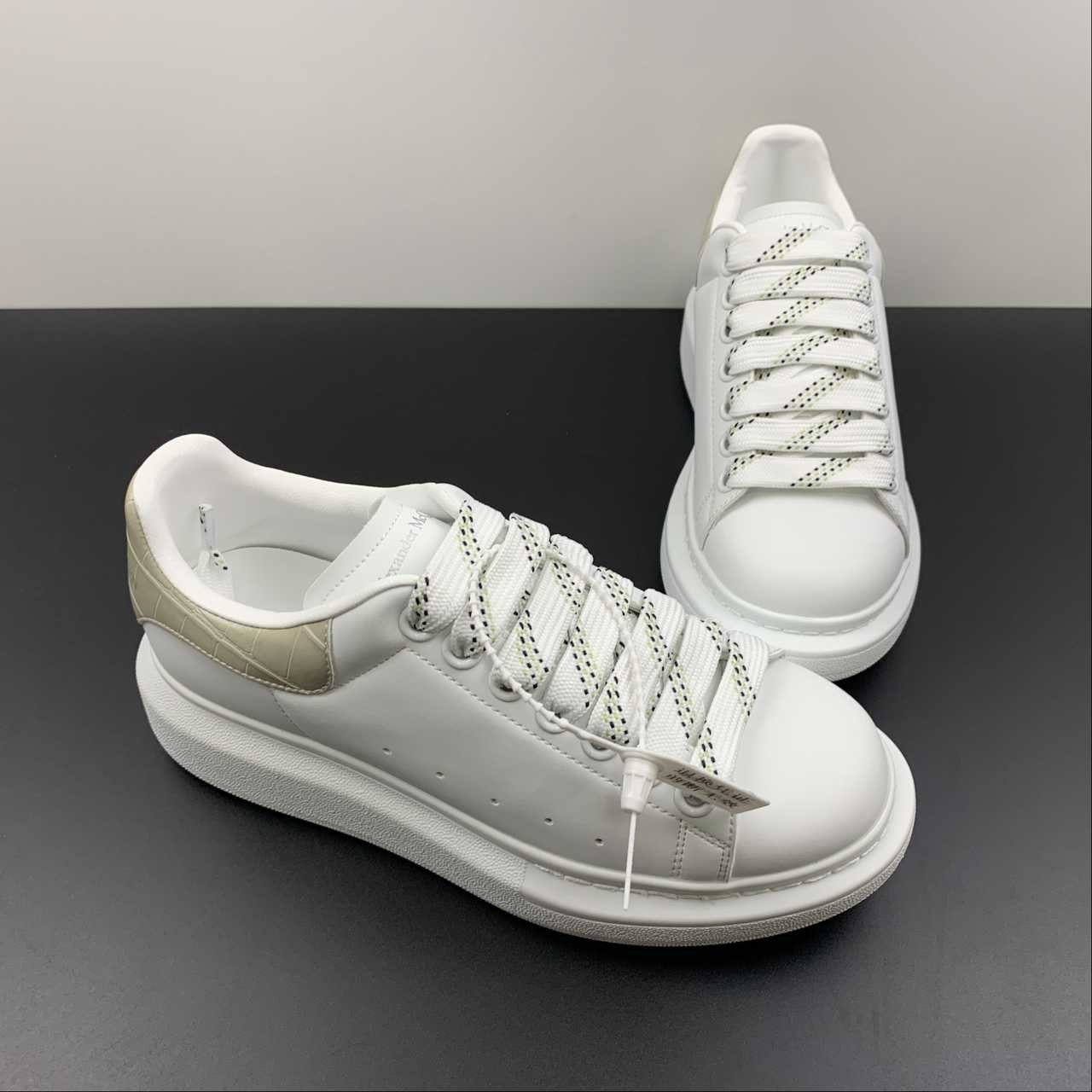 Alexander McQueen Oversized Sneaker “Beige Croc Heel” Men/Women Casual Shoes
