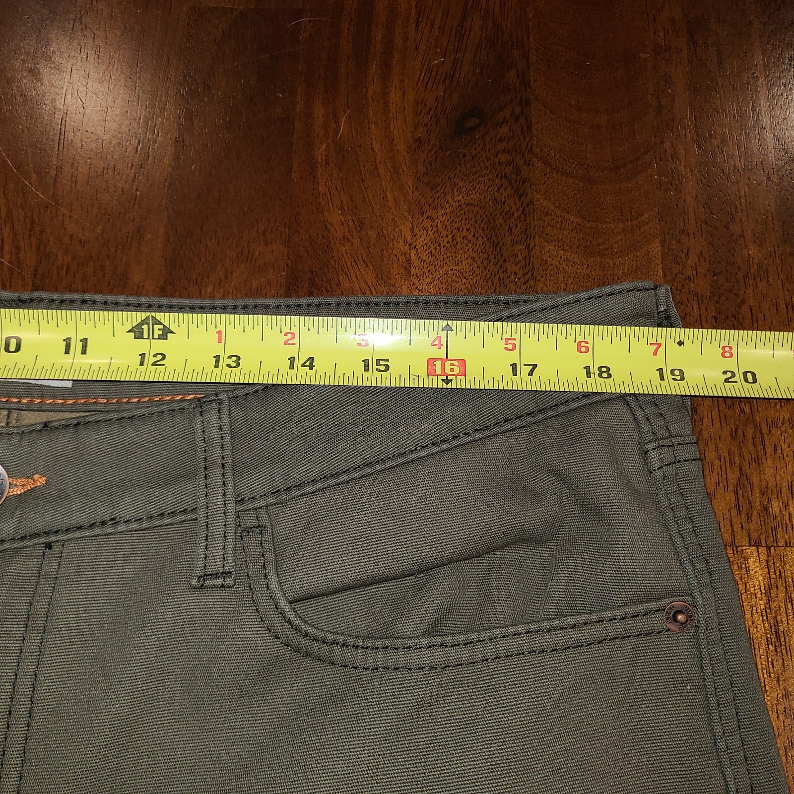 Weatherproof Vintage Fleece Lined Pants Stretch Olive Green Mens Size 38×29