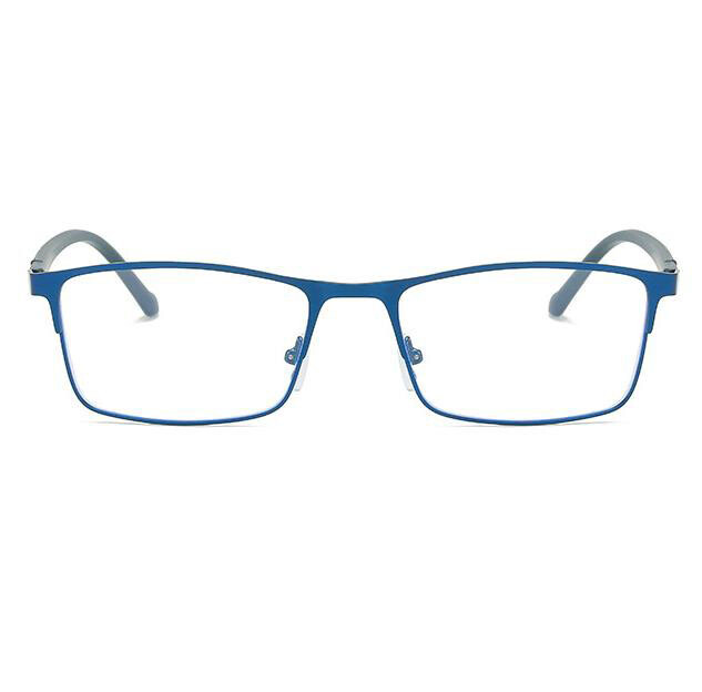 Men Metal Photochromic Reading Glasses Square Full Rim Classic Sunglasses