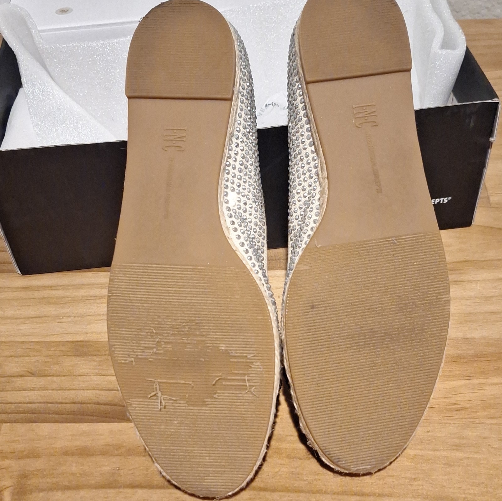 I.N.C. International Concepts Womens Espadrille Flats Rhinestones US 7 M