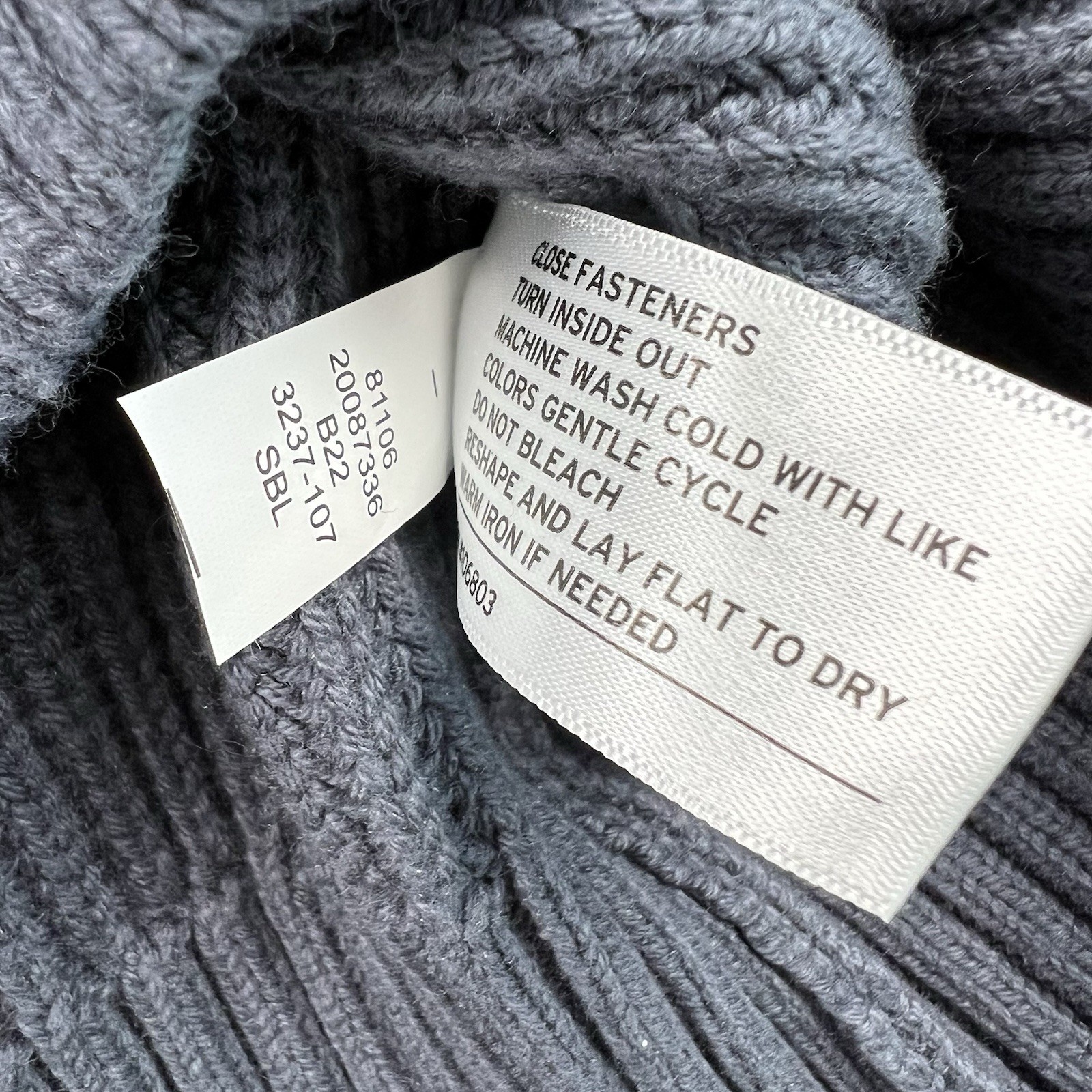 Duluth Trading Sweater Mens M Blue High Neck Infantry Wool Blend Shawl Collar