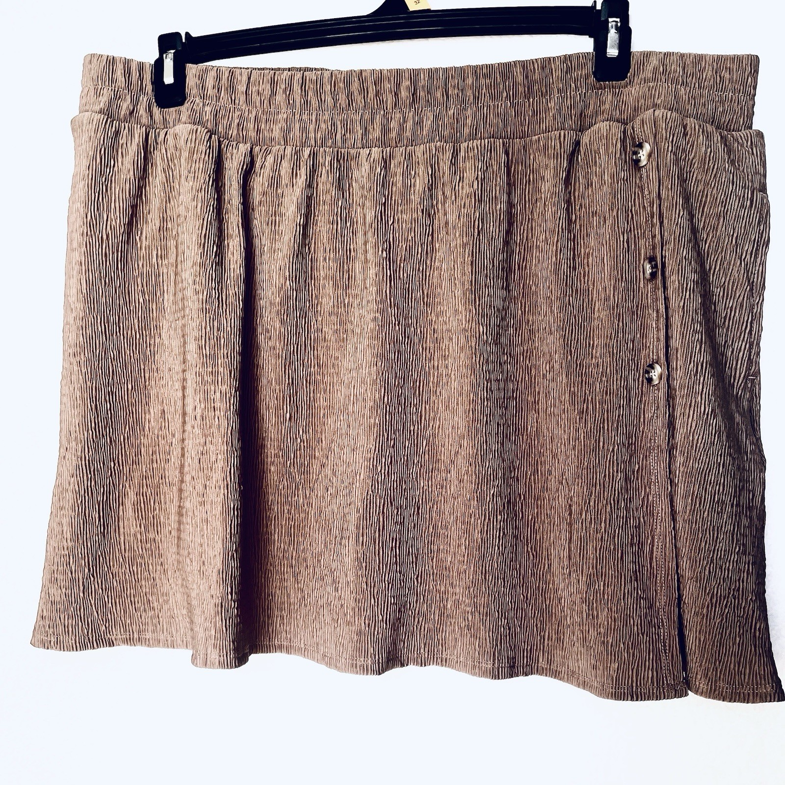 French Laundry Women Skort XL Tan Athleisure Faux Wrap Twee Retro Y2K Pockets