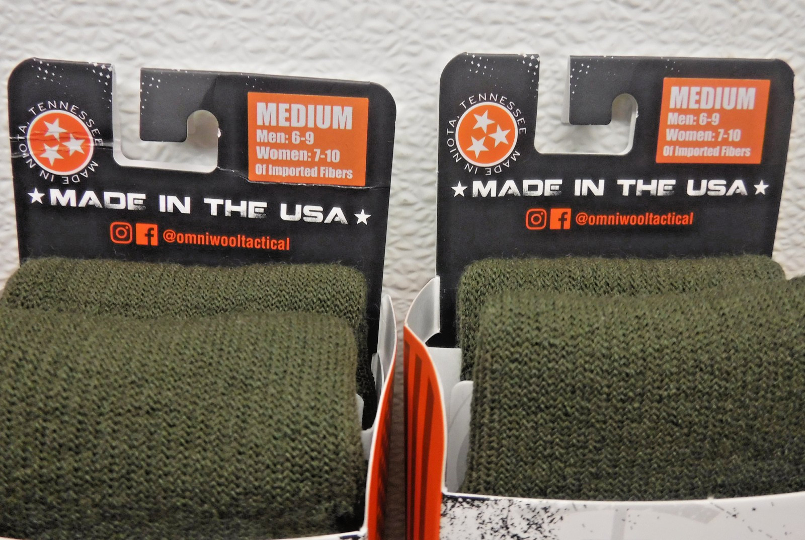 2pr Omni Wool Tactical Medium Weight Utility Boot Socks Men sz 6-9 Women sz 7-10