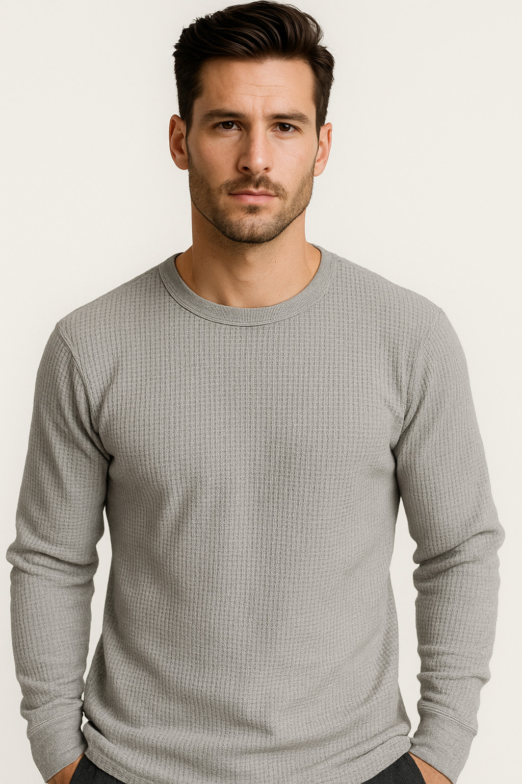 Plain Thermal T-shirts Round Neck [ JOHN SON ] Super Heavy Weight [S~5XL] Single