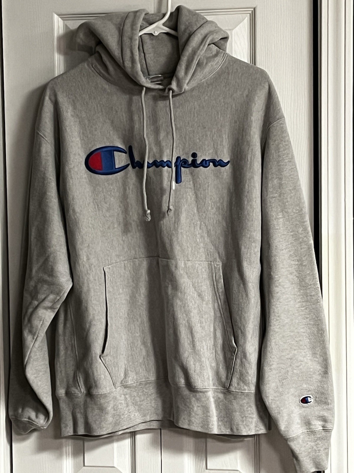 Champion Reverse Weave Heavyweight Pullover Hoodie Sweatshirt Mens Size LG EUC