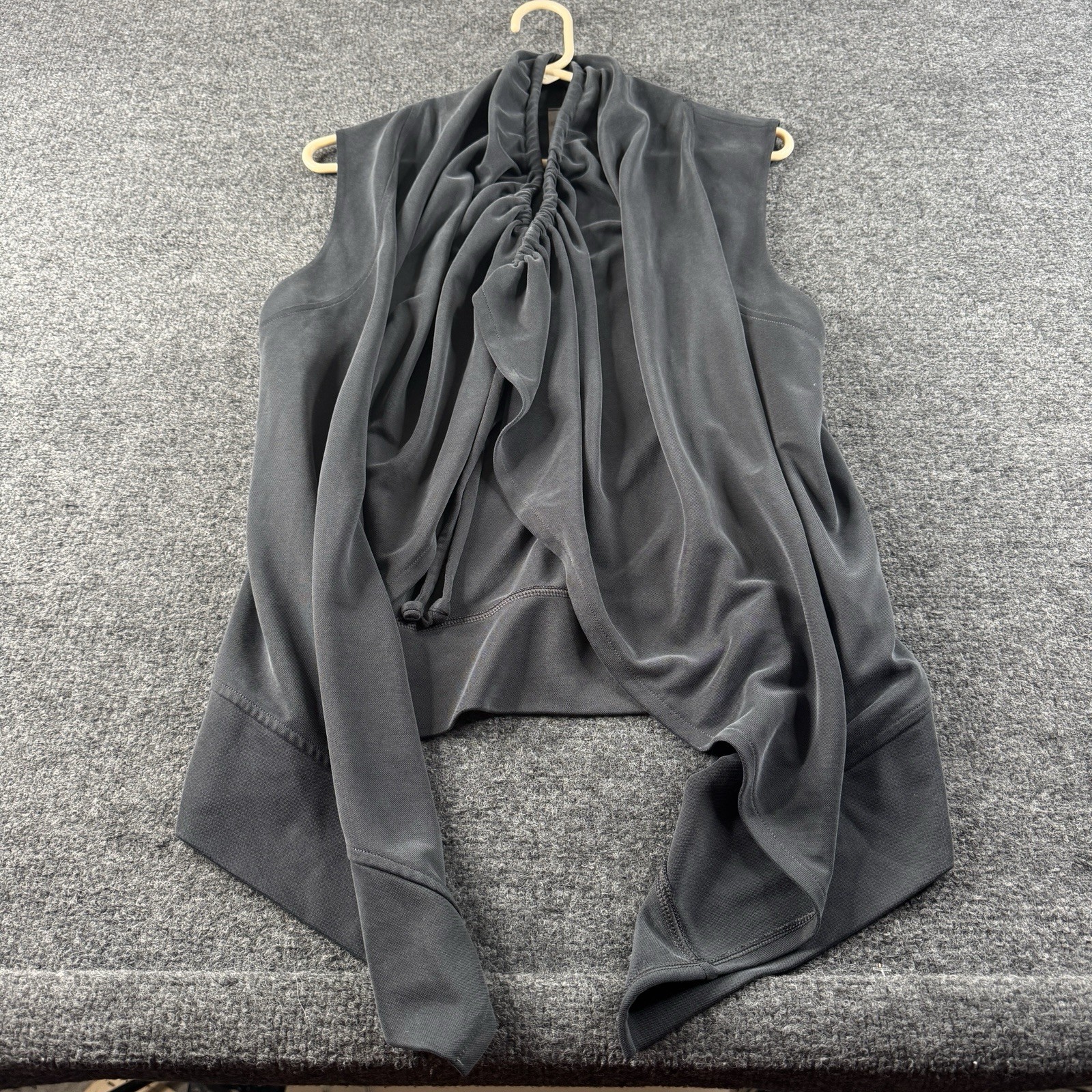Calia by Carrie Underwood Dark Gray Journey Sandwash Vest Size Large