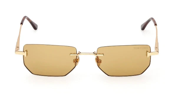 Tom Ford ETHAN-02 FT1355 30E Shiny Deep Gold/ Brown Square Men’s Sunglasses