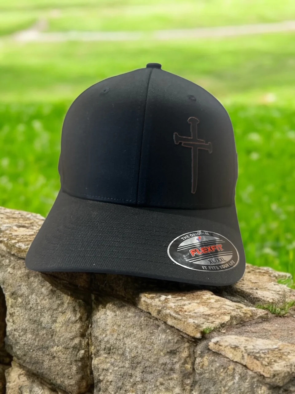 Flexfit Jesus Christian Cross Cross Black Snapback OR FLEX FIT Hat with Free 4″