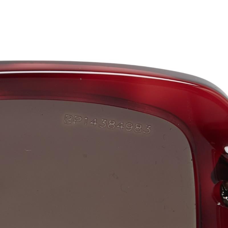 PRADA Women’s Red Plastic Sunglasses 59□18 135 Includes Box Hard Case Cloth Auth
