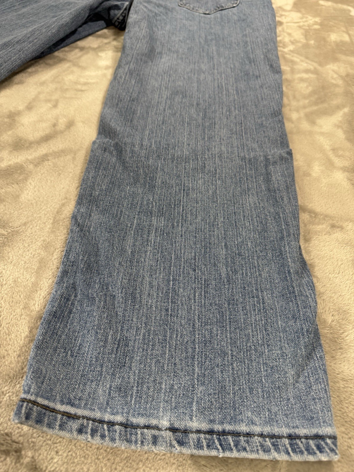 Lee Womens Jeans 16 Short Relaxed Straight Leg High Rise Stretch Light Wash