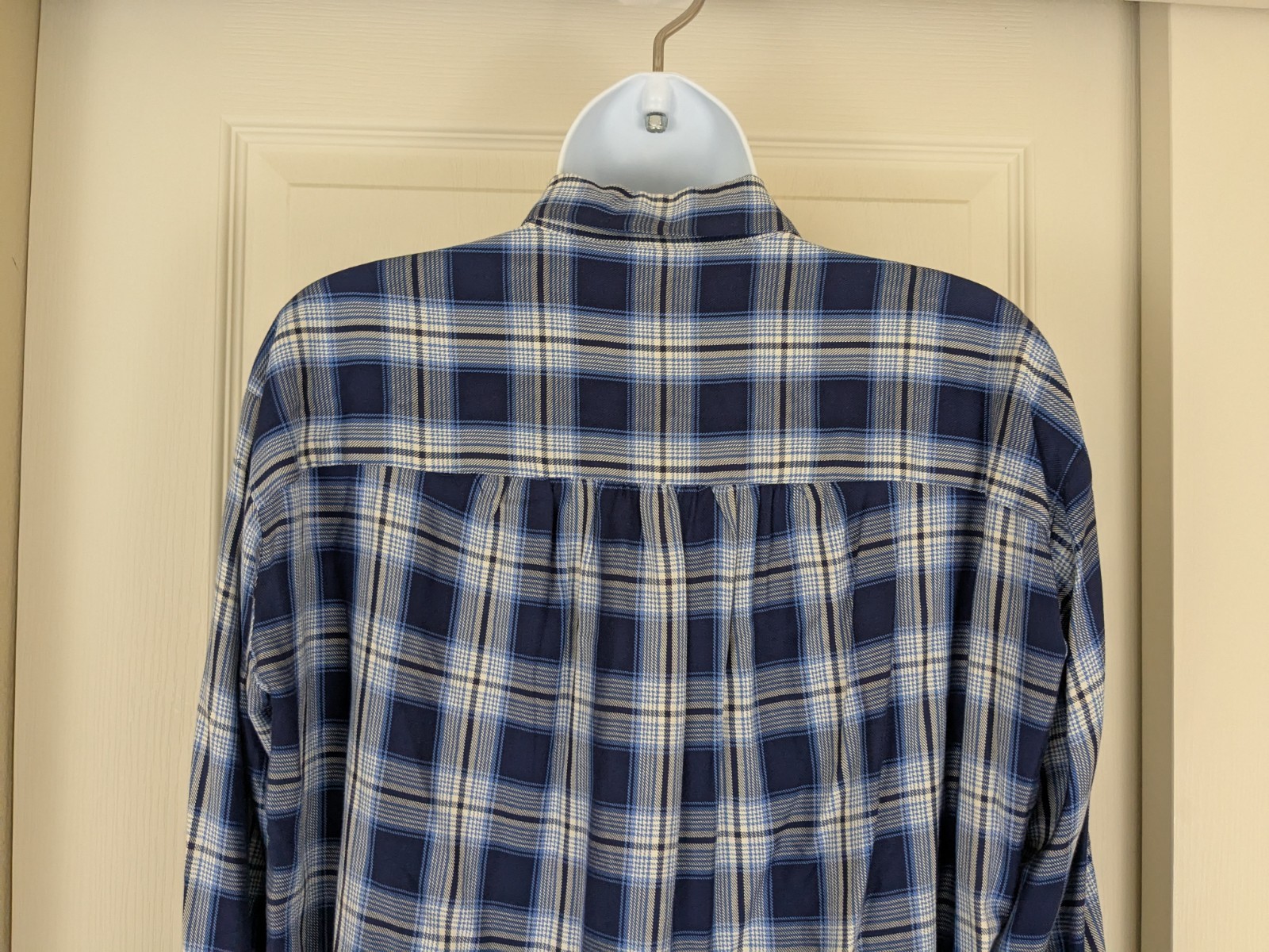 Madewell Button Up Plaid Shirt Size S Blue Long Sleeve Viscose Lightweight