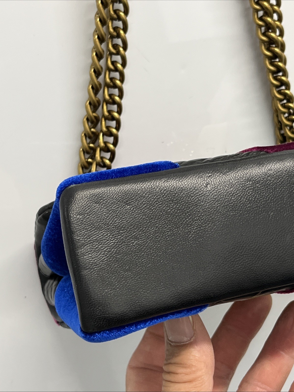 Kurt Geiger Multicolor Colorblock Shoulder Bag Gold Chain Strap