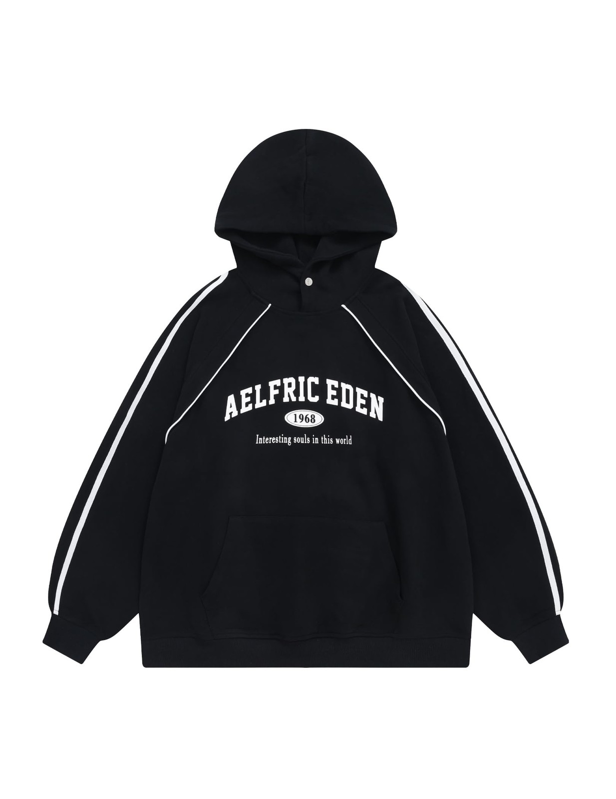 Oversized Hoodie Vintage Letter Print Sweatshirt Novelty Hooded Pullover With…