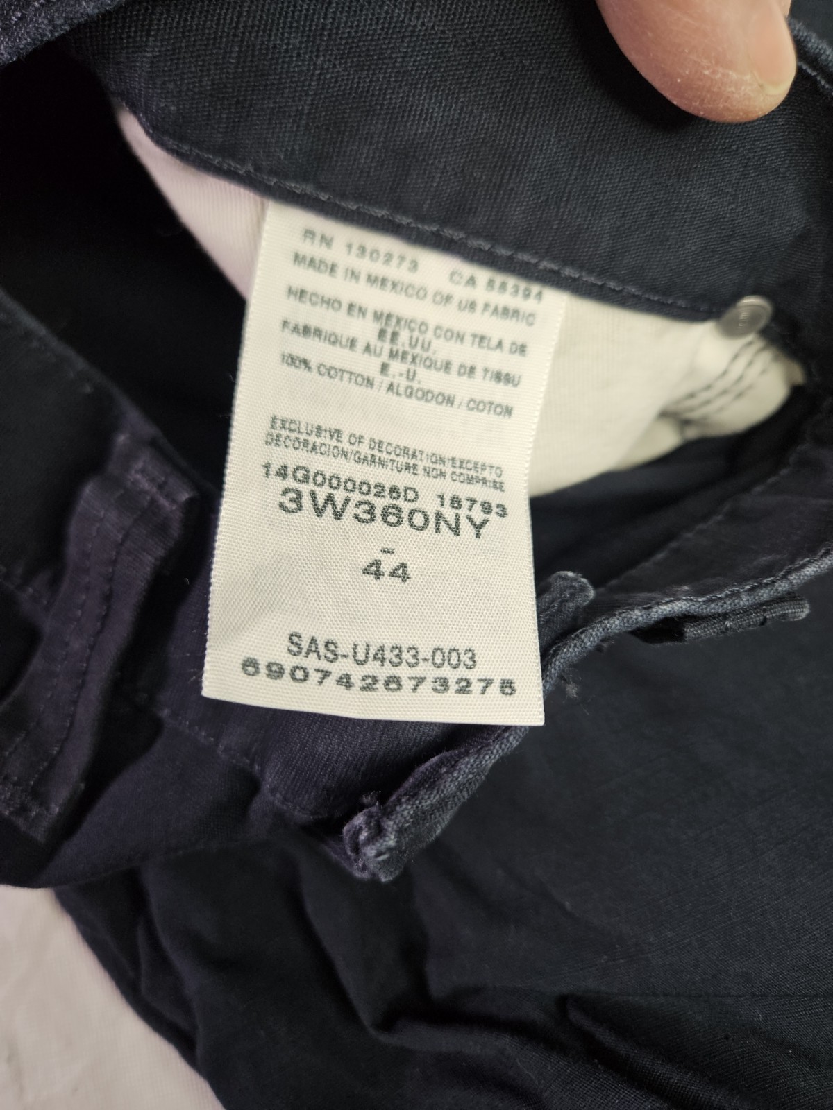 Wrangler Riggs Workwear Carpenter Short Men 44×10.5″ Blue Hammer Loop Canvas