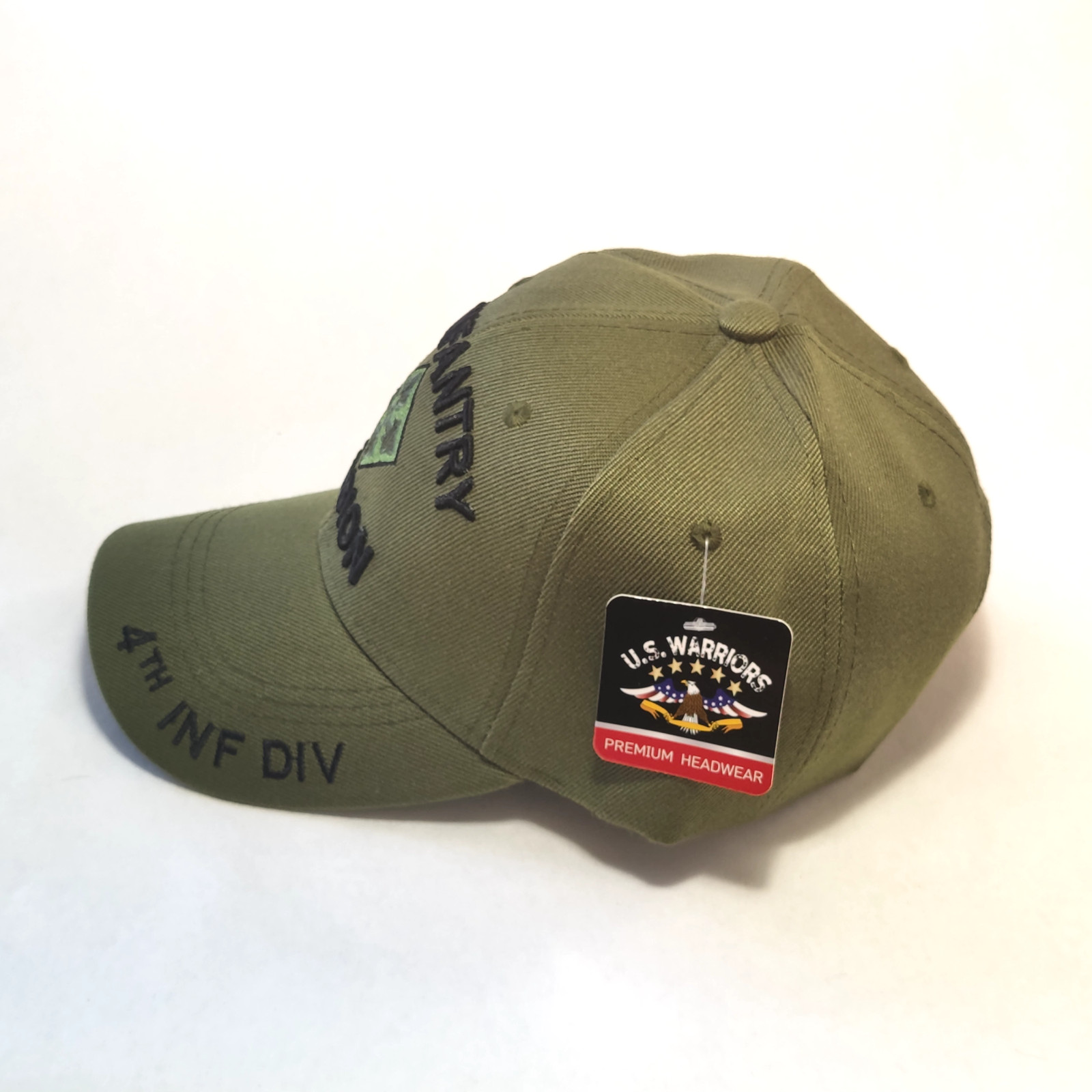 4th infantry division Embroidered Military Green baseball cap New with tags