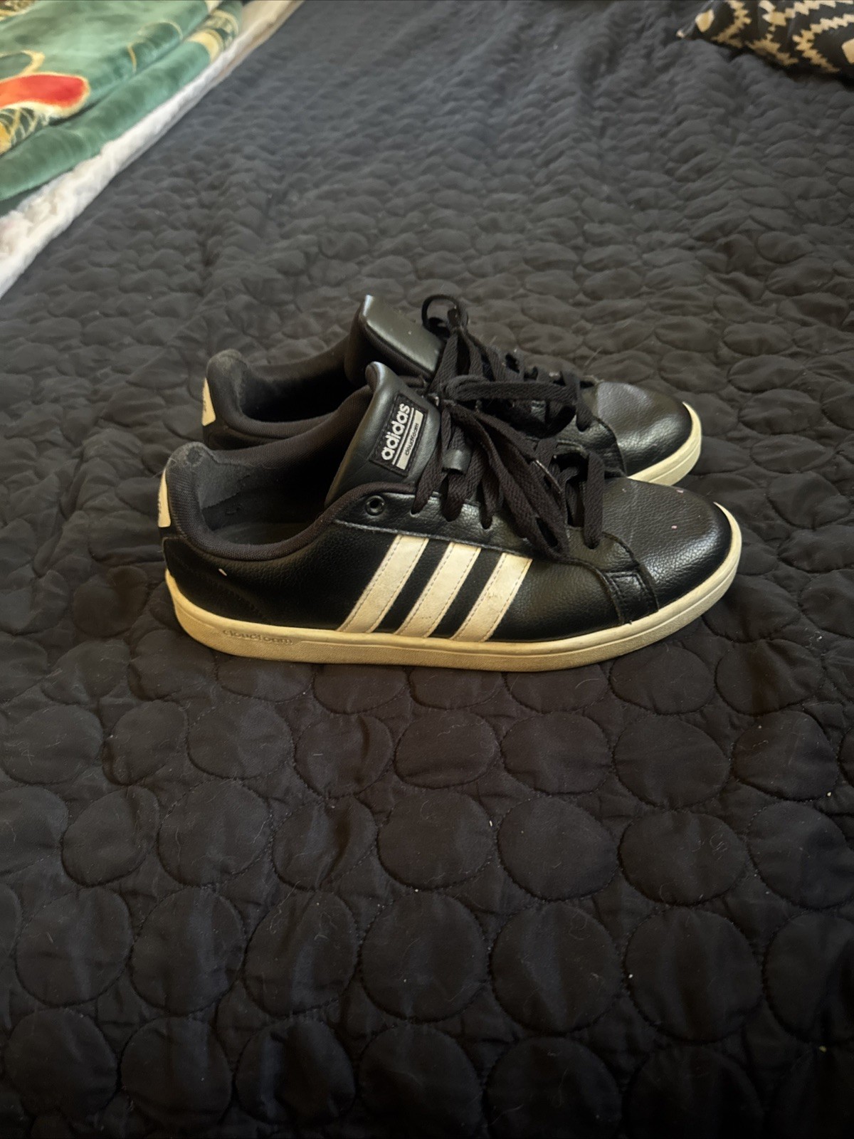 adidas Cloudfoam Advantage Men’s Low Top Lace-Up Sneakers Black/White B74264