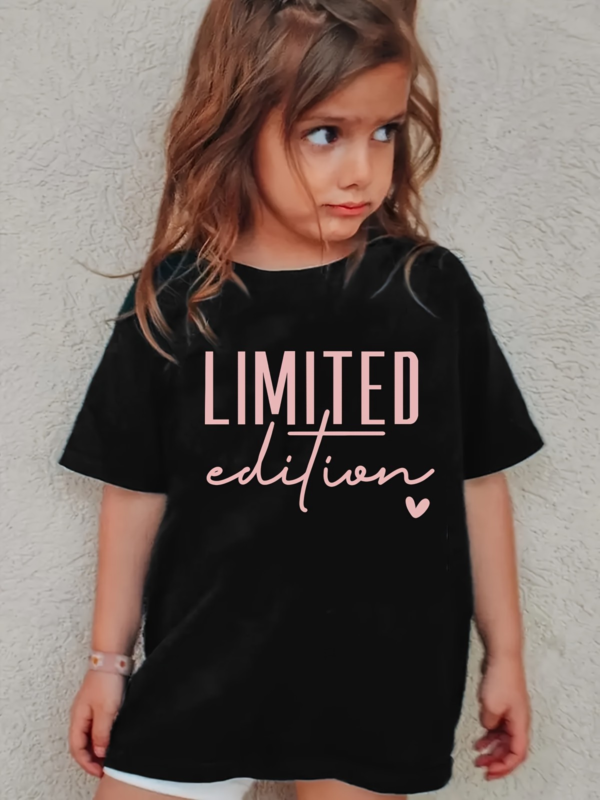 [Cute Cartoon Letter T-Shirt] Knit Cartoon Letter Print Short-Sleeve T-Shirt f