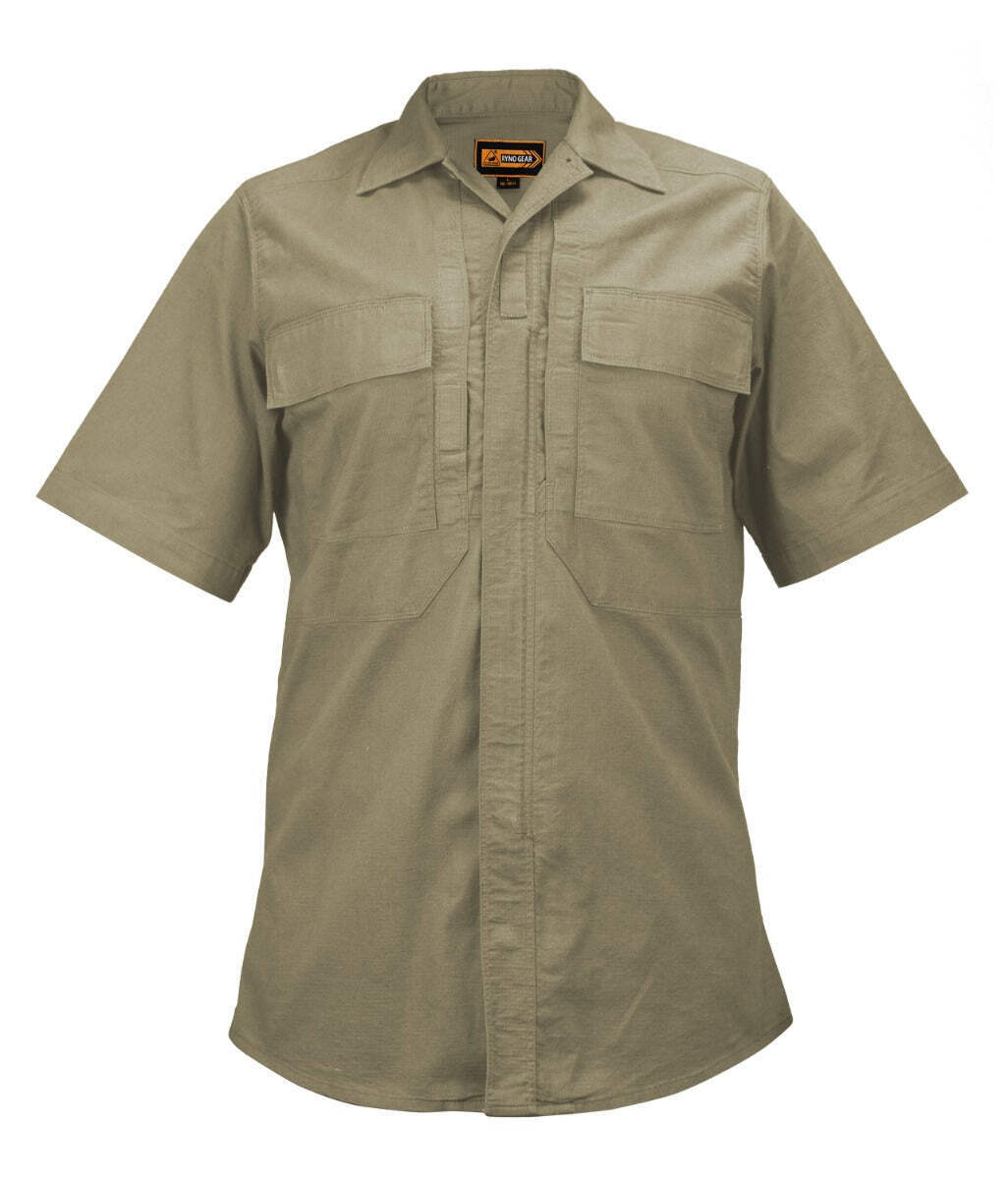 Tactical PolyCotton Rip-Stop BDU Short Sleeve Lightweight breathable Zipper Shir