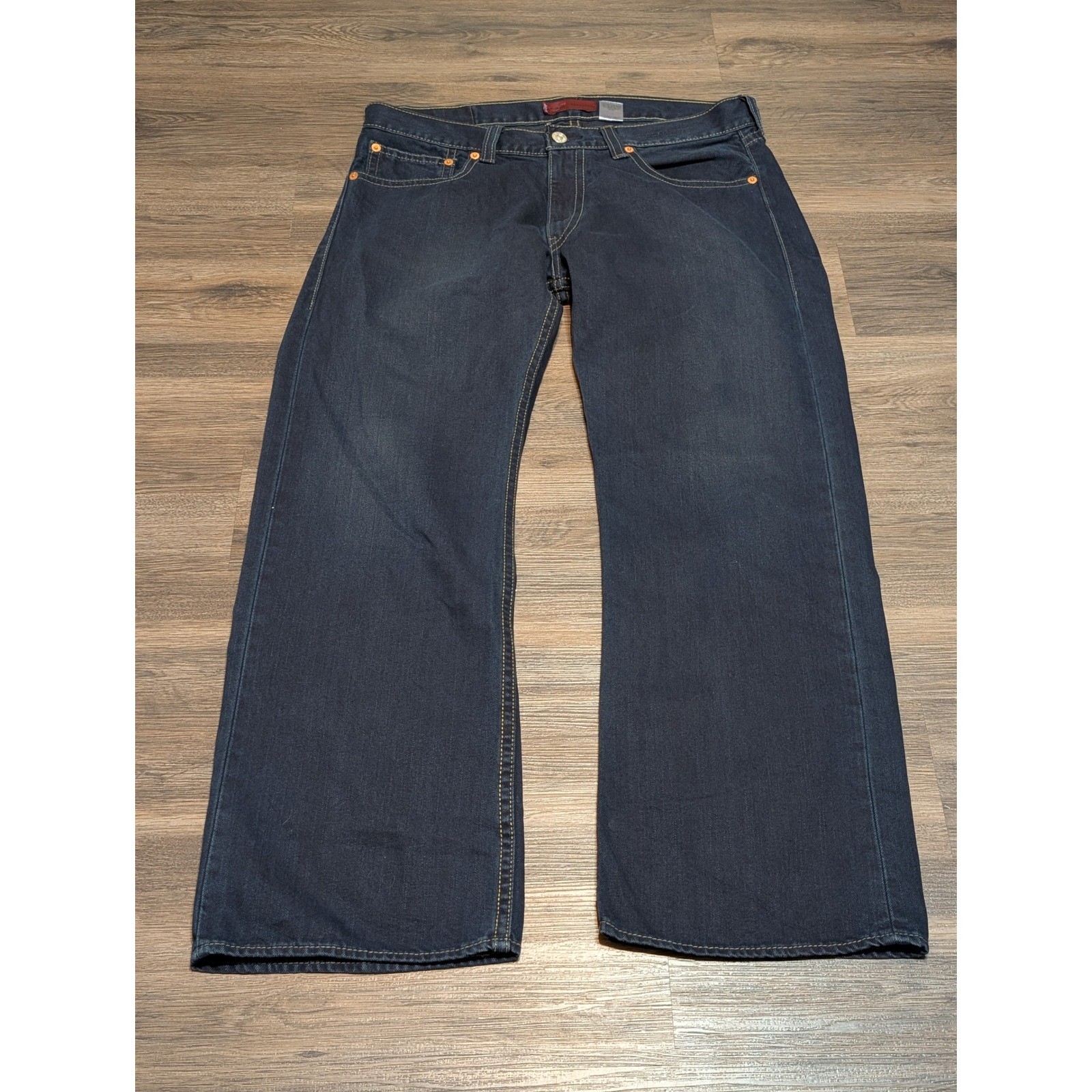 Levis Type 1 Real Loose Jeans Mens 38×32 Dark Wash Baggy Wide Leg Y2K Denim