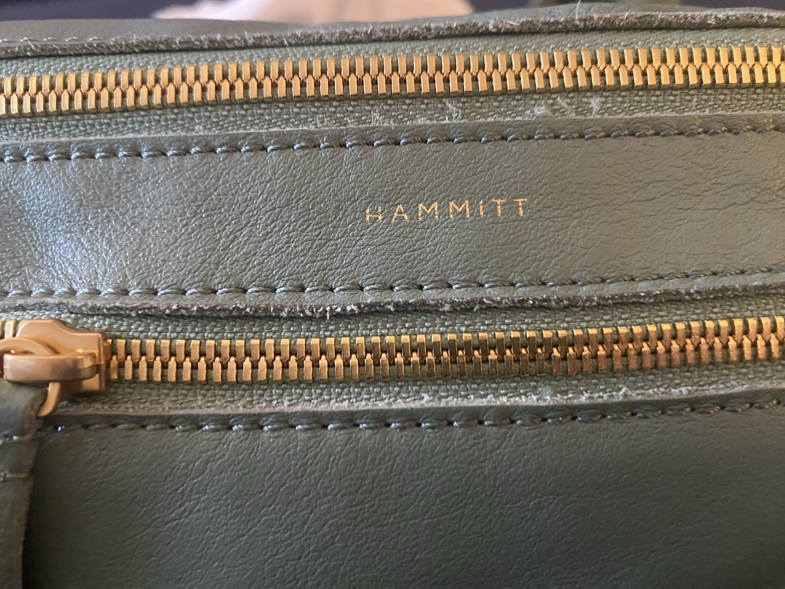 Hammitt-Charles Crossbody-Medium Waist Purse-Bag-Leather-Artichoke Green-NEW