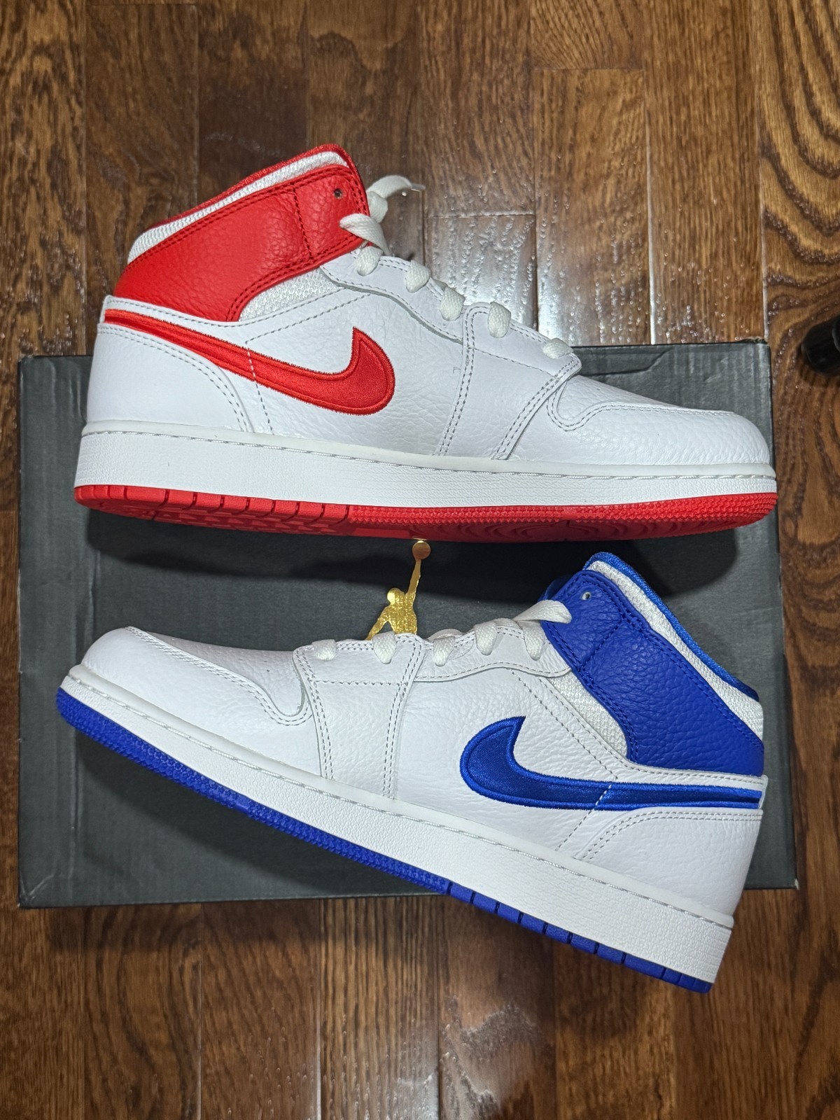 Nike Air Jordan 1 mid ’85 blue red Youth Gs size 4-7 (sku DH0200-100)