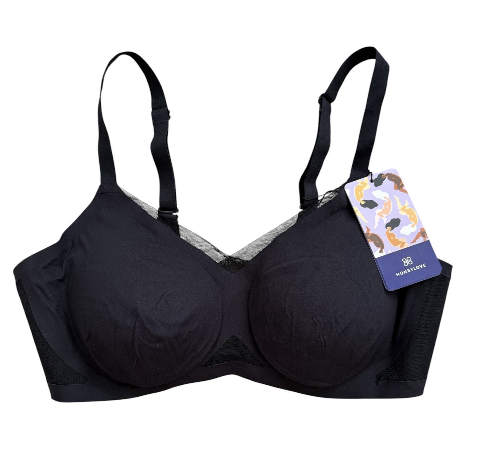 NWT Honeylove Crossover Bra Large 38B/C
