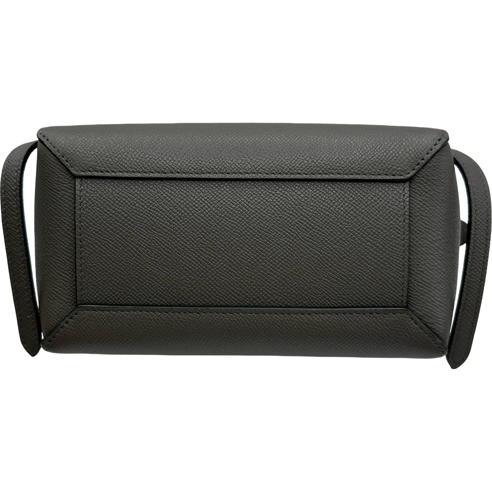 CELINE Belt Bag Nano Gray Leather Shoulder Bag 189003 #OKB9044