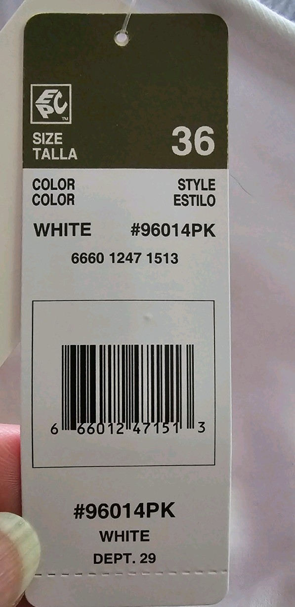 NWT Pair of Front Closure Unlined Bras / White Beige Fits 34-36 B